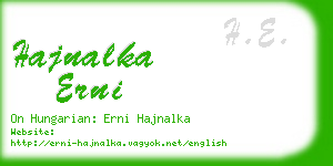 hajnalka erni business card